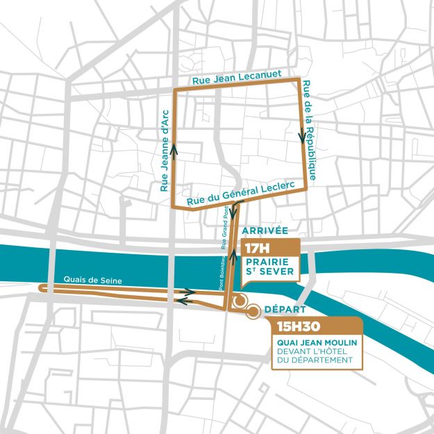 Le parcours de la Flamme Paralympique  Rouen.