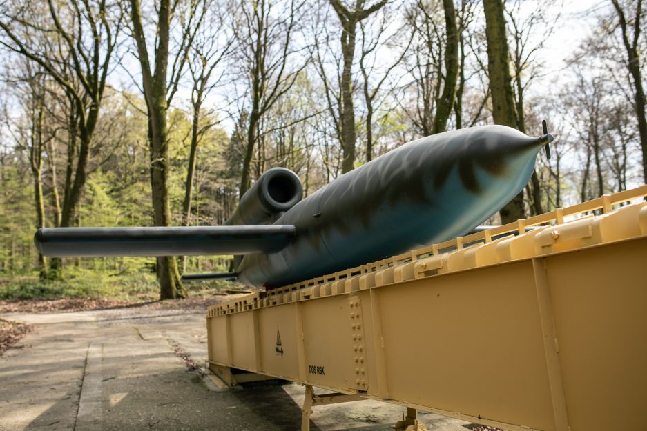 Reconstitution de la rampe de lancement V1 de la base de Beaulieu.