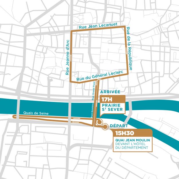 Parcours de la flamme paralympique à Rouen