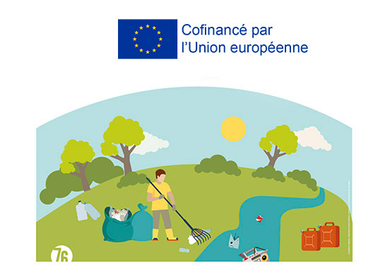 Logos Union européenne - financement berges de seine