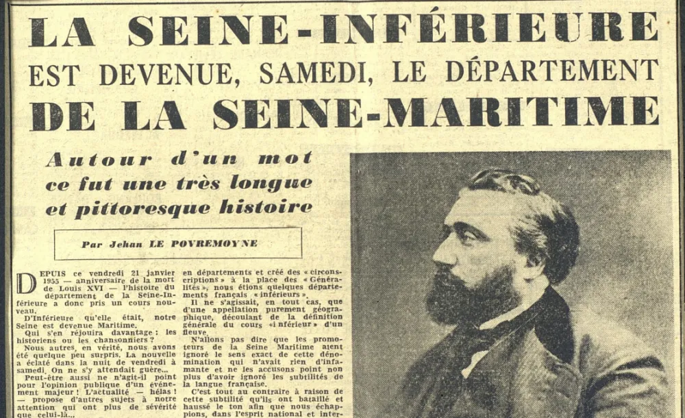 Article de Paris-Normandie du 24 janvier 1955 (voir ci-dessous). 